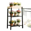 Estante para flores de casa, estante de almacenamiento de pie, estante para macetas que ahorra espacio, estante para plantas de múltiples capas, resistente y duradero