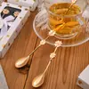 Boda Boda Día de San Valentín Regalo Promocional Exquisita Cuchara de Café de Trébol para Pareja Regalo Cuchara de Postre de Trébol