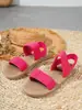 Festa de cunha confortável fundo de espuma EVA sapatos de praia verão sandálias rasteirinhas sandálias de casa para interior