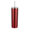 Taza Termo Portátil para Coche de 20 oz Sublimación Termo de Acero Inoxidable 304 Recubierto con Tapa de Popote Taza Recta Venta al por Mayor