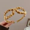 2024 Novo Outono e Inverno de Alta Qualidade Flocking Leopard-print Óculos Headband Feminino Cranial Alto Top All-match Pressed Hair Stamp Outgoing Headband