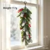 Planta artificial de pino navideño con bayas rojas para colgar en la pared de Amazon transfronterizo, planta artificial de decoración navideña para el hogar