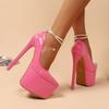 Zapatos de Tacón Alto de Lujo Ligero de Moda, Tacones de Aguja Altísimos, Plataformas de Punta para Discoteca, Zapatos para Cross-Dressing, Zapatos de Moda Sexy