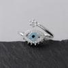 Anillo de Gafas Sencillo de Nicho de Lujo Ligero Transfronterizo Ojo del Diablo que No se Desvanece para Mujer Estilo Caliente de Amazon Joyería de Mano de Alta Gama