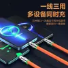 Carga rápida flash carga rápida pantalla punto decimal máquina pasajero arrastre 3 2 metros cable de datos aleación de zinc máquina gramo cable regalo para coche