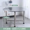 Mesa giratoria plegable de acero inoxidable extra grueso 304 para comedor, mesa plegable de uso doméstico, mesa redonda grande para banquetes, mesa de comedor