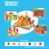 Castillo Inflable para Niños Tobogán Casero Cama Elástica Fiesta Interior Pequeño Tela Oxford Soportes Certificación 3C