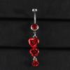Joyería popular para piercing Joyería europea y americana no convencional Forma de serpiente Gotas de agua Circonita Anillo para el ombligo Uña para el ombligo roja Fábrica mayorista Venta directa