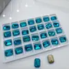 Pedras de Strass Irregulares Pontiagudas na Base Retangulares Octogonais da Moda para Nail Art, Acessórios de Unha Transparentes Iridescentes de Vidro de Cristal