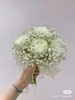 Ramo de mano para novias, boda estilo coreano, registro de certificado de matrimonio, ramo artificial, vestido de novia con temática de bosque, accesorios para fotos, bolsa para ramo de mano