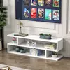 Móvel de TV simples para sala de estar, armário de parede longo de chão para armazenamento, móvel de TV minimalista moderno para apartamentos pequenos e casas de aluguel