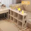 Estante de Livros Armário Divisória de Cabeceira Rack de Armazenamento de Chão Armário de Grade Lateral para Quarto Armazenamento Armário de Oito Compartimentos Armário de Armazenamento