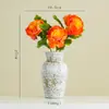 Vaso de Cerâmica Retrô Shumen Estilo Wabi-Sabi Decorativo para Casa Sala de Estar Arranjo de Flores Nicho Design Recipiente para Flores