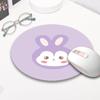 Mouse pad redondo de goma de tamaño pequeño lindo dibujo animado animación personalidad creativa venta al por mayor mouse pad de goma