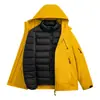 Chaqueta tres en uno desmontable de dos piezas estilo montaña, impermeable, cortavientos, resistente al desgaste, ropa para deportes al aire libre y montañismo para hombres y mujeres