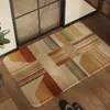 Alfombrilla de baño tejida estilo retro de tierra de diatomeas, absorbente, antideslizante, de secado rápido, adecuada para el baño, la entrada, y fácil de limpiar y mantener