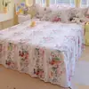 2025 Nuevo Juego de Falda de Cama de Algodón de Tres Piezas, Estilo Colcha de una Pieza, Sábana de Cama de Algodón Puro con Volantes, Falda Cubierta Envolvente para Cama Estilo Coreano