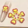 Nova Resina Coração de Pêssego Coração Fofo Laço DIY Arte de Unha Joias Conjunto Caixa Decoração de Unha Usável Unha Atacado