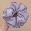 Lazo para el cabello suave y de alta gama, Moño para el cabello estilo perezoso, Estampado de leopardo Nuevo Scrunchie Grande 2026