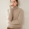 Suéter de Cachemira para Mujer BaiCaiRong 2026 Otoño/Invierno con Cuello Alto, Diseño Versátil, Tejido de Lana