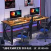 Escritorio de Computadora E-sports Hotel Cafetería de Internet Bar Estantería de Doble Capa Escritorio Integrado Posición para Varias Personas Mesa de Escritorio Superior Montado Simple Caja de PC