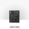 Billetera para Hombre Personalizada Vintage Hecha a Mano en Relieve de Cuero Genuino Larga de Cocodrilo Capa Superior Piel de Vaca Multitarjeta Monedero Estuche
