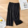Pantalones anchos plisados nuevos para niñas, pantalones casuales sueltos de verano, pantalones cortos exteriores de seda helada a prueba de mosquitos