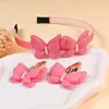 Tecido Pérola Camada Dupla Borboleta Acessórios Infantis Presilha Lateral Grampo de Cabelo Meninas Argola de Cabelo Borboleta Conjunto de Acessórios para Cabelo Combinação