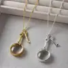 Collar con Colgante de Lupa y Llave Estilo Vintage de Lujo de Alta Gama, Cadena Larga para Suéter Colgante Versátil de Diseño de Nicho para Mujeres