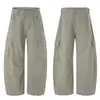 Muxi Clothing Melard Marca de Moda Americana High Street Pantalones Cargo Multibolsillos Unisex Diseño Curvo Pantalones Casuales