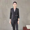 Jaqueta de Terno Cinza Outono/Inverno 2026 Tamanho Grande Elegante Terno Feminino Traje de Negócios Hotel Loja de Joias Uniforme de Trabalho