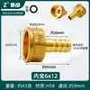 Conector de Latón con Rosca Interna y Púa de 4/6 Pulgadas para Manguera de Gas Natural, Adaptador Recto Engrosado, Conexión de Cobre