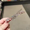 Exquisito y dulce pasador de cristal con pedrería, pinza de cocodrilo, pinza BB, pinza para fleco de frente, pinza lateral, accesorio versátil para el cabello de uso diario
