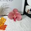Flor Artificial Grande Phalaenopsis Película de Impresión 3D Cabeza de Flor Furoshiki Recuerdo Caja de Regalo DIY Decoración Flor para Zapato Tocado