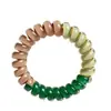Diadema de color gel para el pelo tipo cable de teléfono, combinación de colores, cuerda para atar el pelo, alta elasticidad, cuerda para la cabeza de tres colores, cubierta de cuero, goma para coleta, accesorio para el pelo