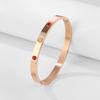 Europa y Estados Unidos pulsera de color cruzado de circón de titanio acero no se desvanece nicho de alta gama boudoir pulsera de pareja