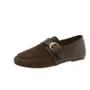 Zapatos slip-on retro de cuero genuino estilo old money para mujer, suela suave, cómodos para ir al trabajo, mocasines con estampado de leopardo, versátiles