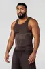 Chaleco acanalado de seda helada tejido nuevo Youngla para hombre, chaleco deportivo de fitness, mallas para correr, baloncesto, entrenamiento