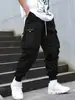 Nuevos pantalones cargo para hombre de comercio exterior transfronterizo para primavera y otoño, multibolsillos, cintura elástica con cordón, estilo jogger, venta al por mayor y dropshipping