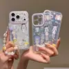 Funda de teléfono creativa Y2K con diseño de corazón, ola y puntos láser, adecuada para iPhone 17 Pro Max, Apple 16 Pro, 15 portátil, estilo coreano