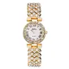 Comércio exterior mulheres relógio de ouro rosa moda quartzo diamante relógio elegante mulheres pulseira relógio atacado