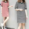 Nuevo Vestido de Verano para Mujer Tallas Grandes mm Suelto Aspecto Adelgazante Cuello en V Rayas Falda de Longitud Media Verano