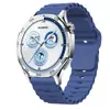 Correa de Silicona de 22 mm Adecuada para Huawei Watch3 Watch Gt4 Agujero Lateral Botón de Presión Ondulado Correa de Silicona de Color Sólido