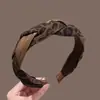 Faixa de Cabelo Nó Cruzado Estampa Leopardo Retrô para Mulheres, Faixa de Cabelo Presilha de Cabelo com Temperamento Fashion, Acessório de Cabelo Diário para Uso Externo, Faixa de Cabelo com Caveira no Topo