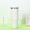 Nuevo Vaso para Coche Transfronterizo de Tercera Generación de 40 oz de Gran Capacidad con Aislamiento Térmico y Almacenamiento en Frío Vaso para Hielo para Coche con Asa Vaso con Pajita