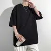 Camiseta masculina de manga curta casual para estudantes do sexo masculino verão estilo americano solta e confortável simples de manga curta moderna top versátil