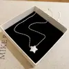 Collar de Estrella de Circonita Estilo Coreano Ins, Cadena Minimalista de Clavícula de Nicho de Moda, Collar de Lujo Ligero de Gama Alta para Mujer