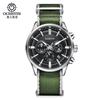 Ochstin augustden nova moda casual masculina três agulhas quartzo esportivo pulseira de nylon relógio masculino GD6131A