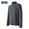 Mesmo Estilo das Marcas Famosas Moletom Quente de Fleece com Zíper Parcial e Manga Longa 10A Antibacteriano Feminino Outono/Inverno Camiseta Esportiva Casual Masculina