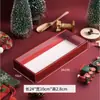 Caja de Regalo de Espino Confitado para Navidad y Año Nuevo Caja de Regalo de Chocolate con Glaseado Rojo y Dorado Fresa Caja de Empaque de Regalo Galletas de Turrón